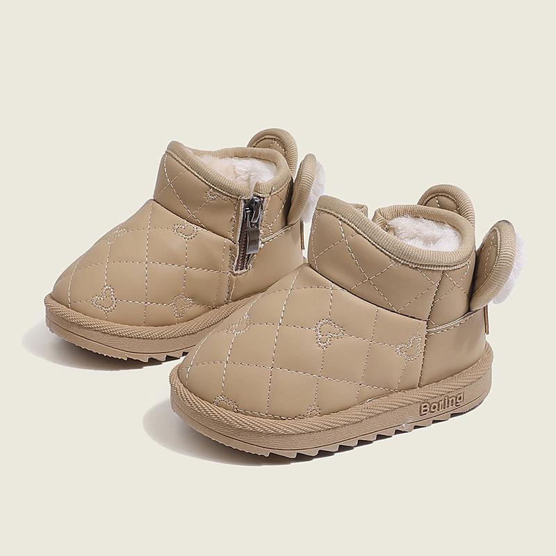 Unisex Warm Waterproof Baby Snow Boots with Velvet, Ages 1-6