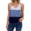 Tank Tops For Women Loose Fit Sleeveless V Neck Retro Printed T-Shirt Ladies Casual Summer Blouses