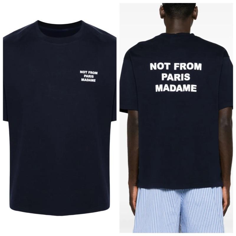2025 From Paris Madame T-shirt Men's Not Y2k Tops Cotton Tees Letter Printing Short Sleeve Luxury Brand T-shirt Men's Clothing