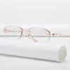 ZIROSAT 88038 Tint Lenses Myopia Glasses Reading Glasses Diamond Cutting Rimless Titanium Glasses Frame for Women