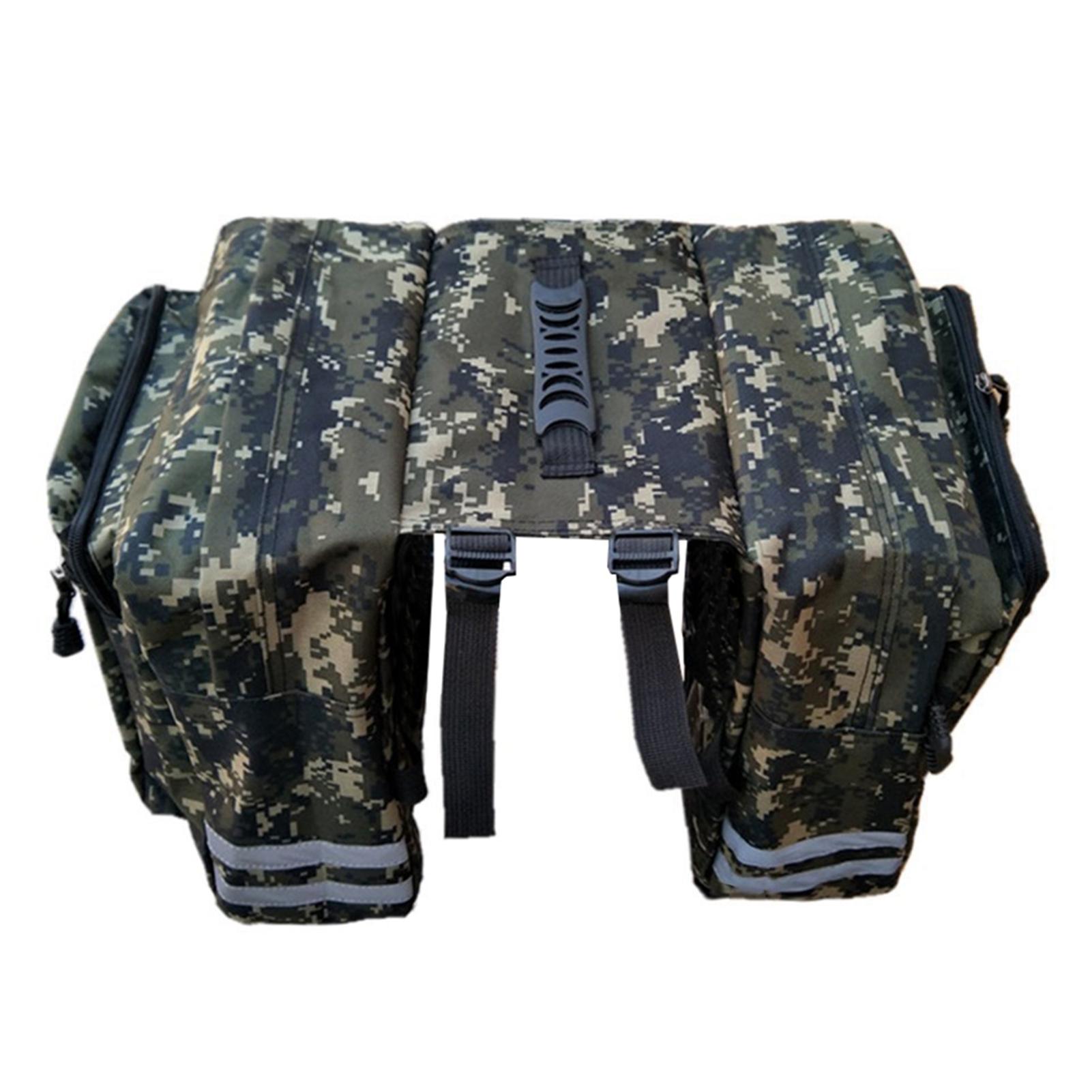 Shoemst Bicycle Rear Seat Bag Cycle Bike Rack Double Pannier Bag Grocery Storage Carrier Bag Pack