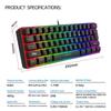 K401 Wired Gaming 61-Key Compact Keyboard