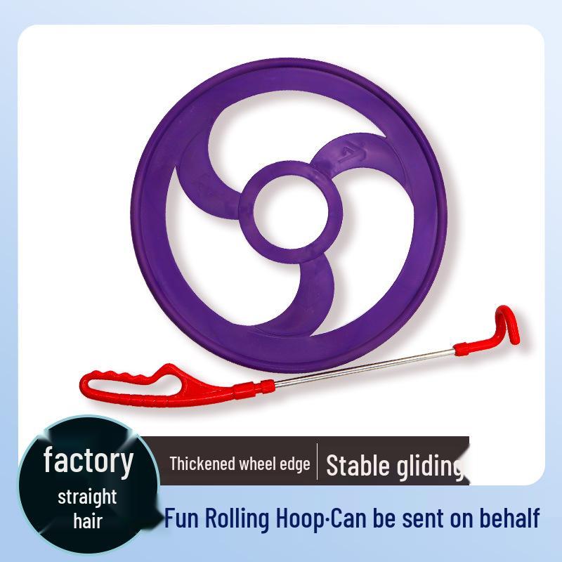 Colorful Rolling Hoop: Thickened Iron Ring Toy for Primary & Secondary School Kids Plastic Iron Hoop 38