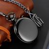 Men'S Vintage Black Quartz Pocket Watch | Alloy Case with Glossy Finish | Round Dial | Classic Analognt Watch Gift for Groomsmen