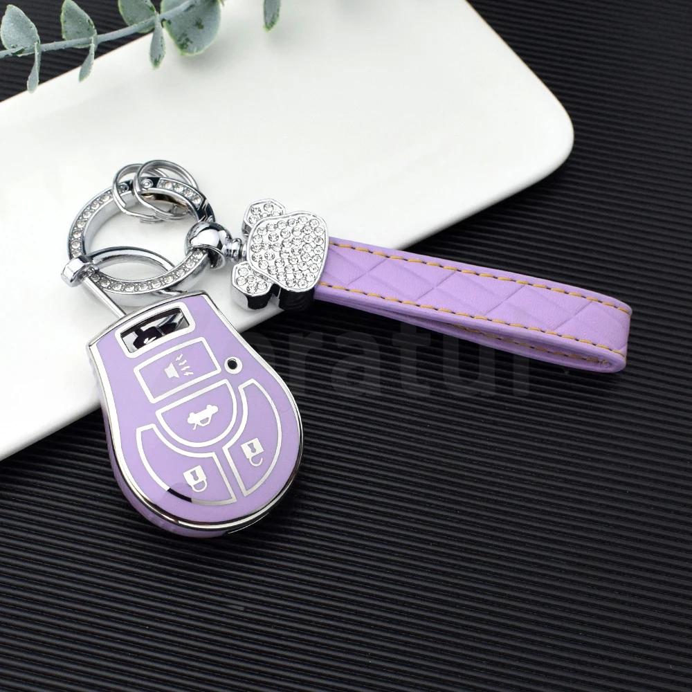 4 Buttons For Nissan Juke March Qashqai Sunny Sylphy Tiida X-Trail Auto Car Remote Key Case Cover Shell Fob Holder Keyless