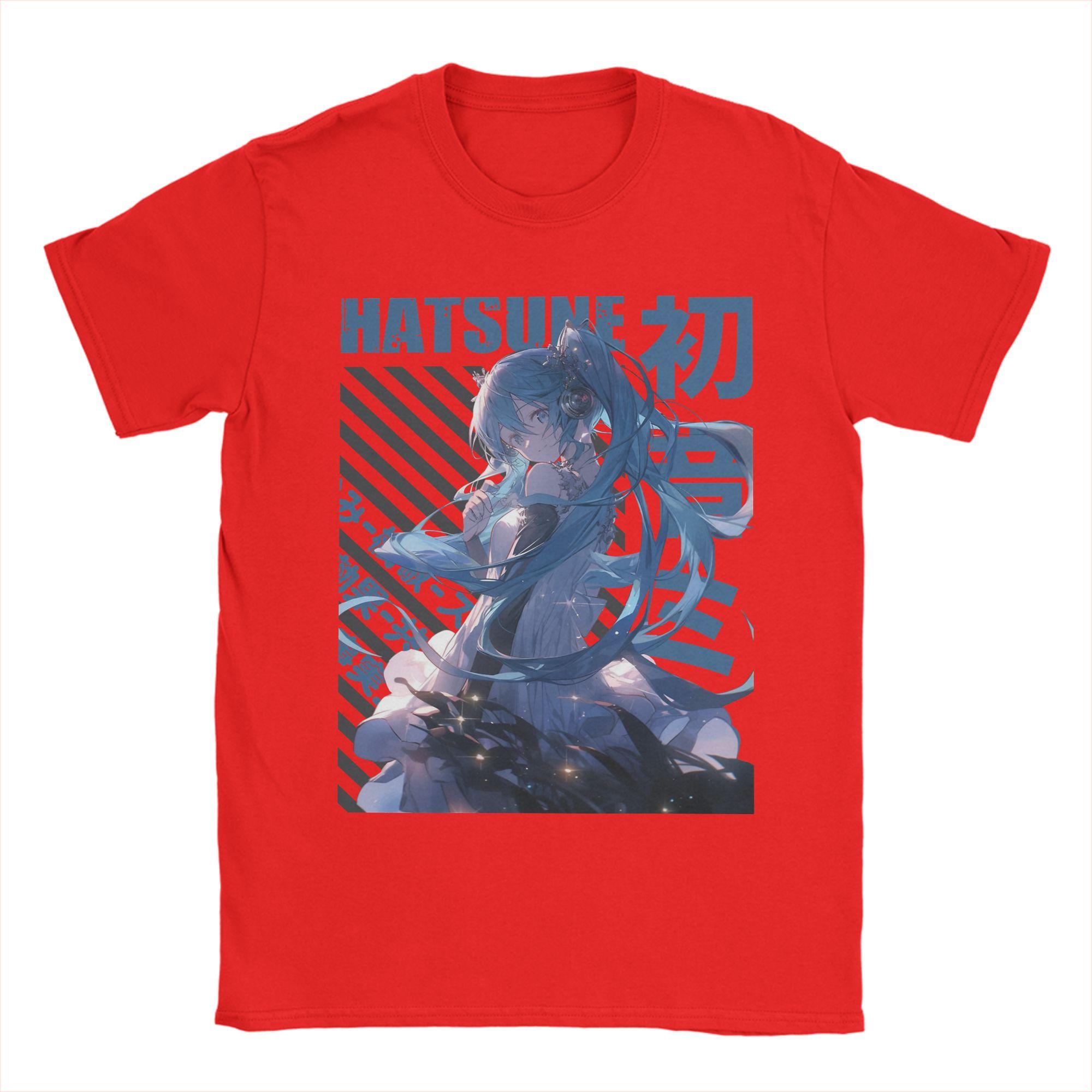 

Mens Vocaloid Hatsunes Mikus T Shirt 100 Cotton Clothing Leisure Short Sleeve O Neck Tees Big Size TShirt M
