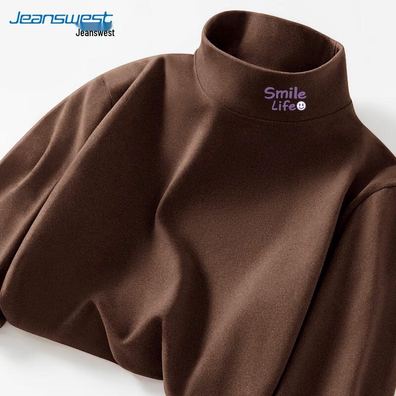 Jeanswest Women s Double-sided Fleece Thermal Semi-High Neck Long Sleeve Top S