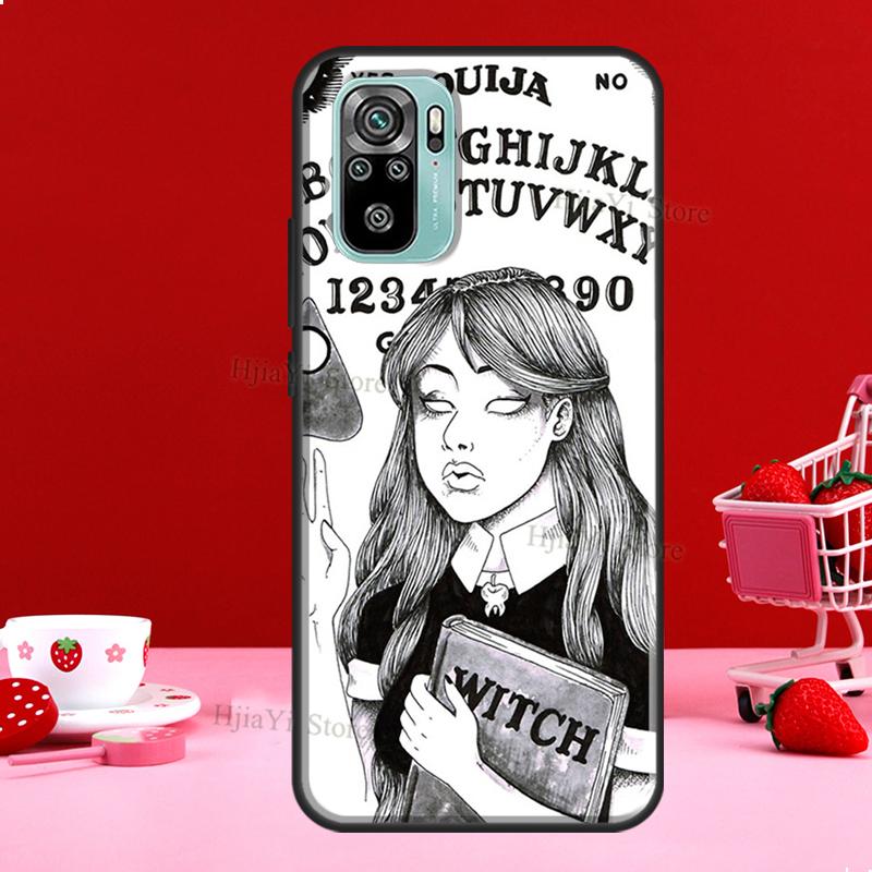 Dziewczęce Pastelowe Witch Goth Etui Ouija Dla Xiaomi Redmi Note 11 Pro Note 10 9 8 Pro 11S 9S 10S Pokrowiec Dla Redmi 10 9 9A 9C 9T
