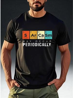 Men's Science Chemistry Periodic Table Meme T-Shirt - Funny Element Cycle Chart Design with Chemistry Symbols