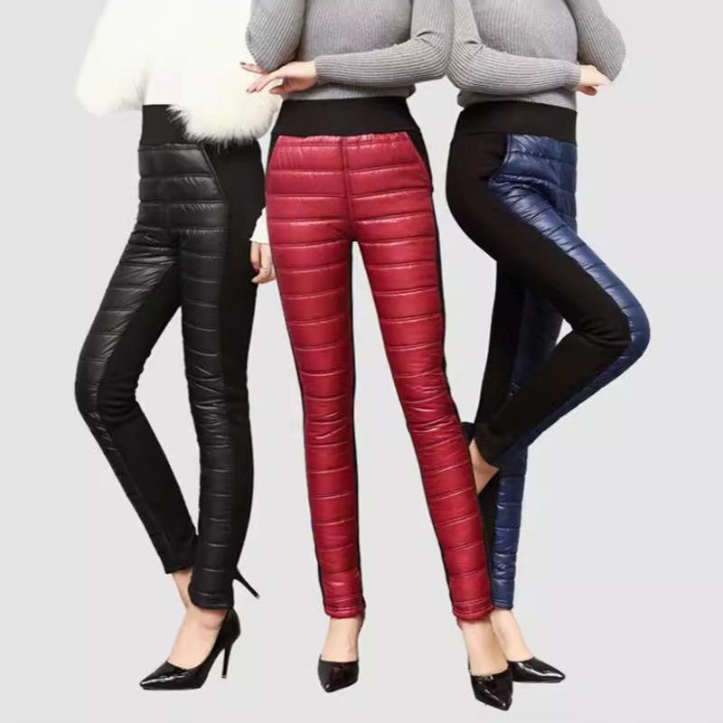 Plus Velvet Thick Cotton Trousers, Leggings, Outer Wear, Autumn and Winter Warm Down Cotton Trousers, Women's Middle-aged and Elderly Warm Pants