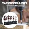 5PCS 1/4 3/8 1/2 5/8 3/4inch Countersunk Bits Multi-Size Deburring Bit Countersink Bits  Plastic