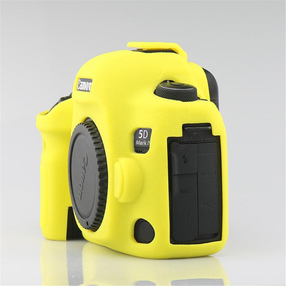 Litchi Pattern Soft Silicone Camera Body Case For Canon EOS 5D3 5D4 R50 R6 R6II R8 Rubber Cover Skin