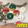 20 STÜCKE Weihnachten Papierlaternen Weihnachtsmann Schneemann Elch Laternen Weihnachtsgeschenke Partydekoration Weihnachtsdekorationen