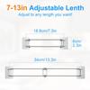 RV Corner Rod 2 Pack, Camper Shelf Bar, 7–13 Inches Adjustable Bathroom Organizer, Stainless RV Wall Accessories