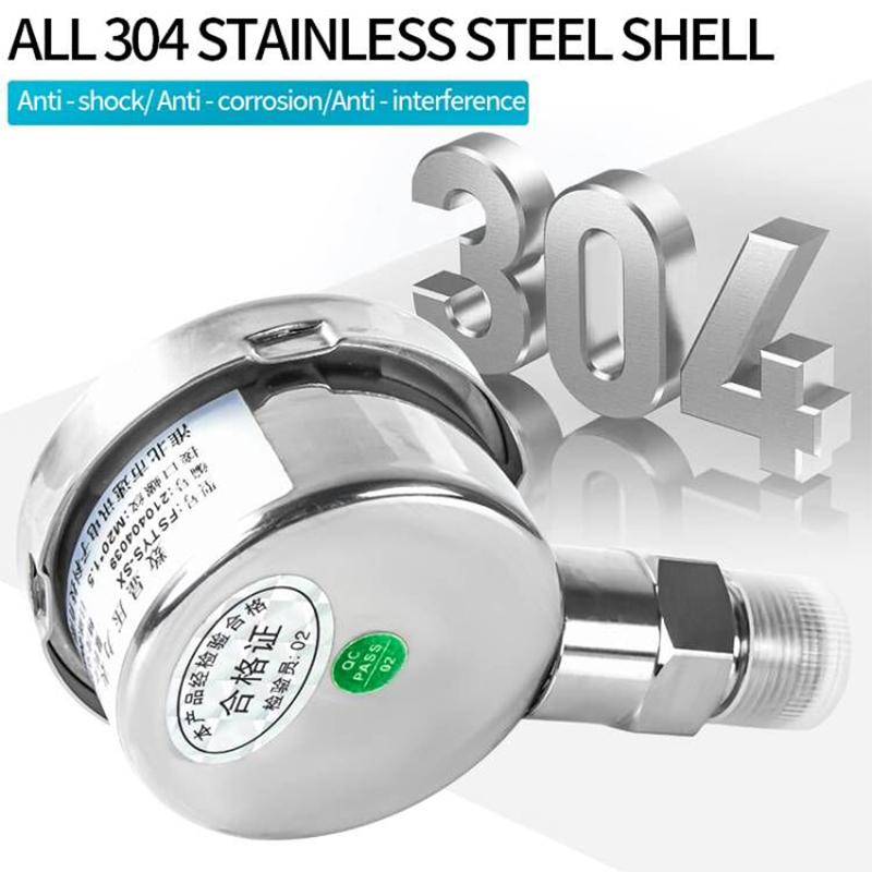 G1/4 Thread 0-400bar Pressure Measurement Gas Water Air Fuel 60mm Dial 0-30Mpa 0-40Mpa 0-60Mpa Radial LCD Display Pressure Gauge