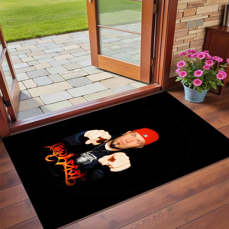 Anti‑Slip Crystal Velvet Floor Rug, Limp Bizkit Design Carpet for Indoor Living Bedroom Home Decoration