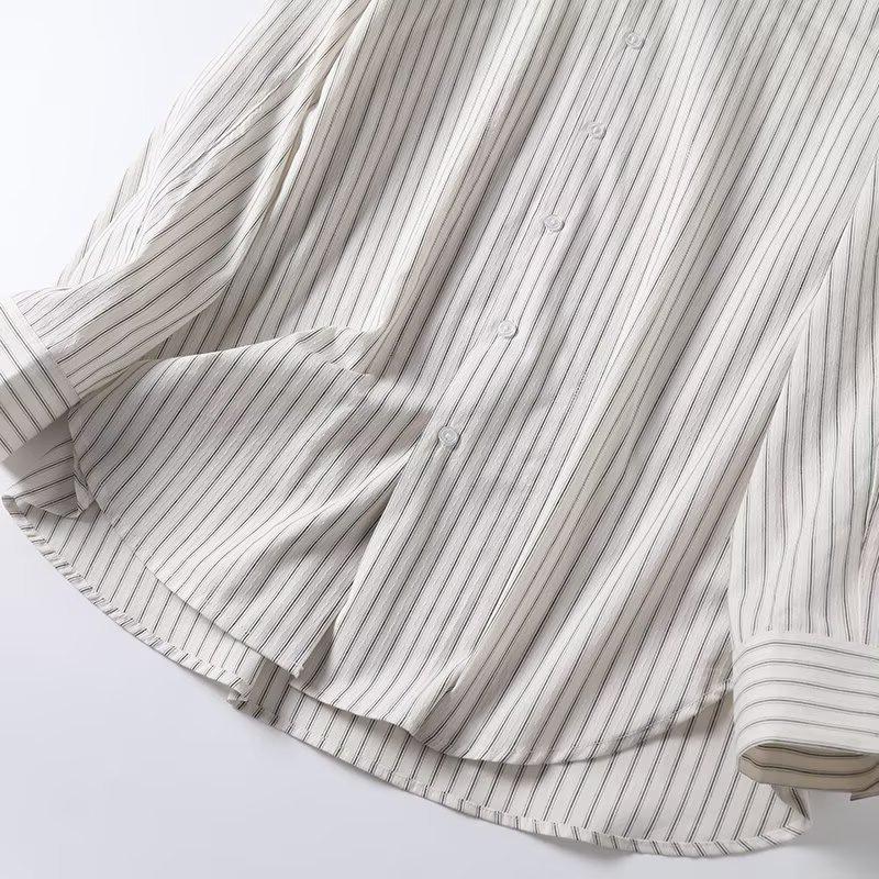 Women's Summer Striped Long Sleeve Casual Shirt