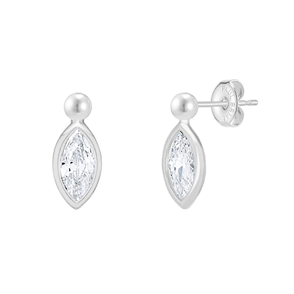 Paul Brial Marquise Ball Earrings Pyse0119_Wg