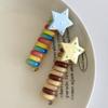 Elastic Rainbow Hair Ring Star Spiral Coil Hair Rope Elegant Telephone Line Hair Rope  Party