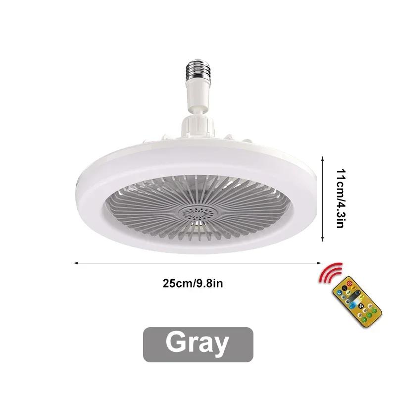 Energy-Saving Remote Control LED Ceiling Fan Lamp for Living Room Bedroom Bottom Noise Mute E27 Base 2 In 1fans Light