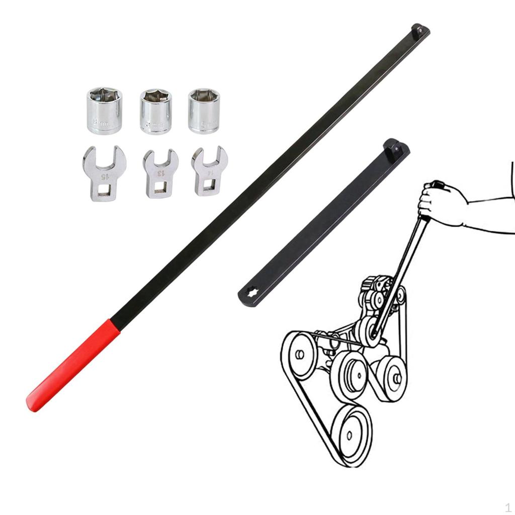 8 Stück Riemenspanner Werkzeug Schlüssel Set mit Verlängerungsstange Vielseitig Professionell für Umlenkrolle