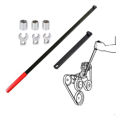 8Pcs Belt Tensioner Tool Wrench Set with Extension Bar Versatile Professional for Idler Pulley