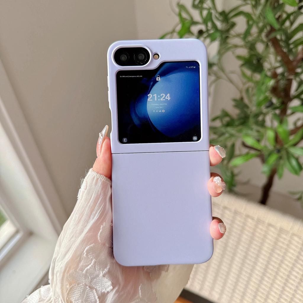 New Model Suitable for Samsung Z Flip7 Mobile Phone Case Ultra-thin PC Skin Feeling 3 4 5 6 Simple Folding Protective Case