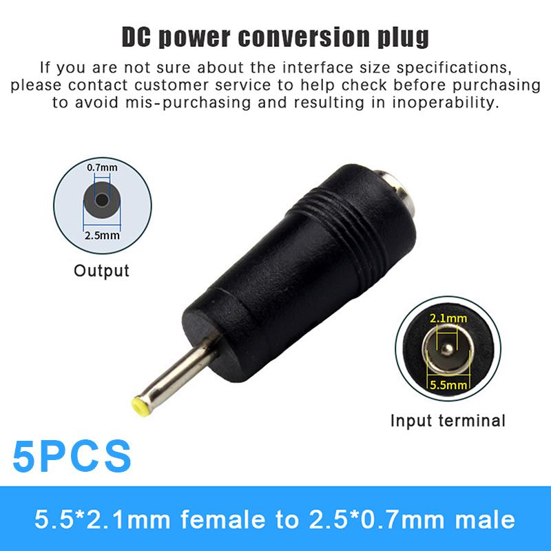 1/5/8/14Pcs Type C / Tablet Micro Usb 2.0 To Dc 5.5X2.1 Mm Power Jack Adapter Plug Usb C To Dc 5.5*2.1 Mm Connector Adapter 5V
