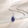 FANCIME Diamond Necklace for Women in 14K White Gold with Tanzanite December Diamond Pendant and Silver Perfect for and Gift Wrapping Droplet,
