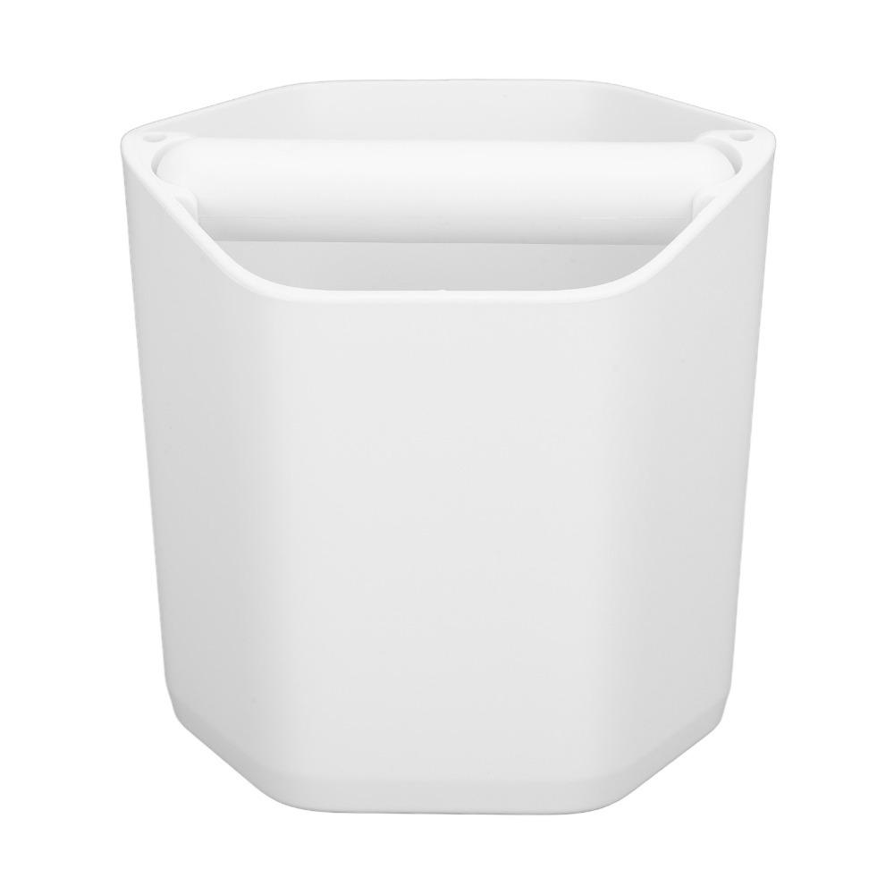 Large Capacity Coffee Knock Box Removable Knock Bar Heat Resistance Espresso Knock Box White Nonslip Base Grounds Knock Box белый