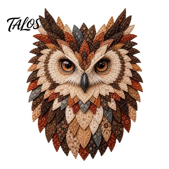 Dekoratives Textilhandwerk für Zuhause DIY Eulen Patchwork-Set, Mehrlagiges Stoff-Nähen Quilting Hobby Geschenk für Sie 3D-Projekt Erwachsene, Handgefertigte Dekoration Wandkunst A