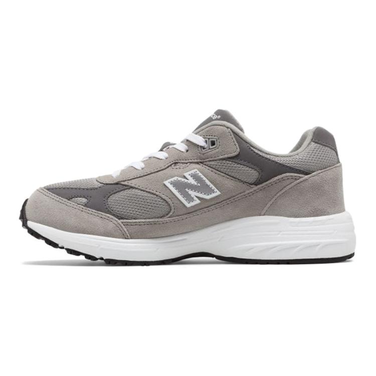 

New Balance NB 993 Cushioning, Wear Resistant Low top Kids Lifestyle Shoes Gray White Teenagers GC993GW Standard (M) 40