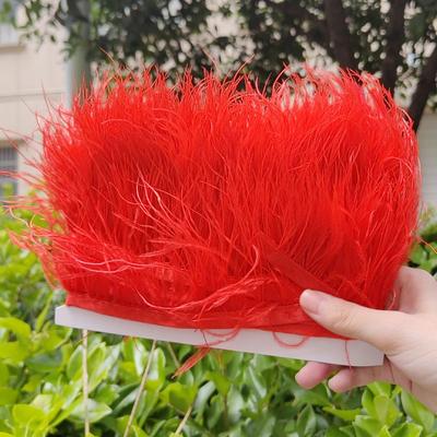 Feather1/5/10Meters Colorful Ostrich Feathers Trims for Crafts Christmas Dress Sewing Natural 6-8cm Ostrich Plumes Decor Accessories