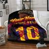 1pc Personalized Name Yamal Blanket, Gift, for Men and Women, Soft Blanket, Good for Sofa Bed Couch Travel, Lightweight Flannel Blanket