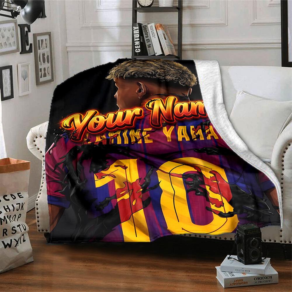 1pc Personalized Name Yamal Blanket, Gift, for Men and Women, Soft Blanket, Good for Sofa Bed Couch Travel, Lightweight Flannel Blanket