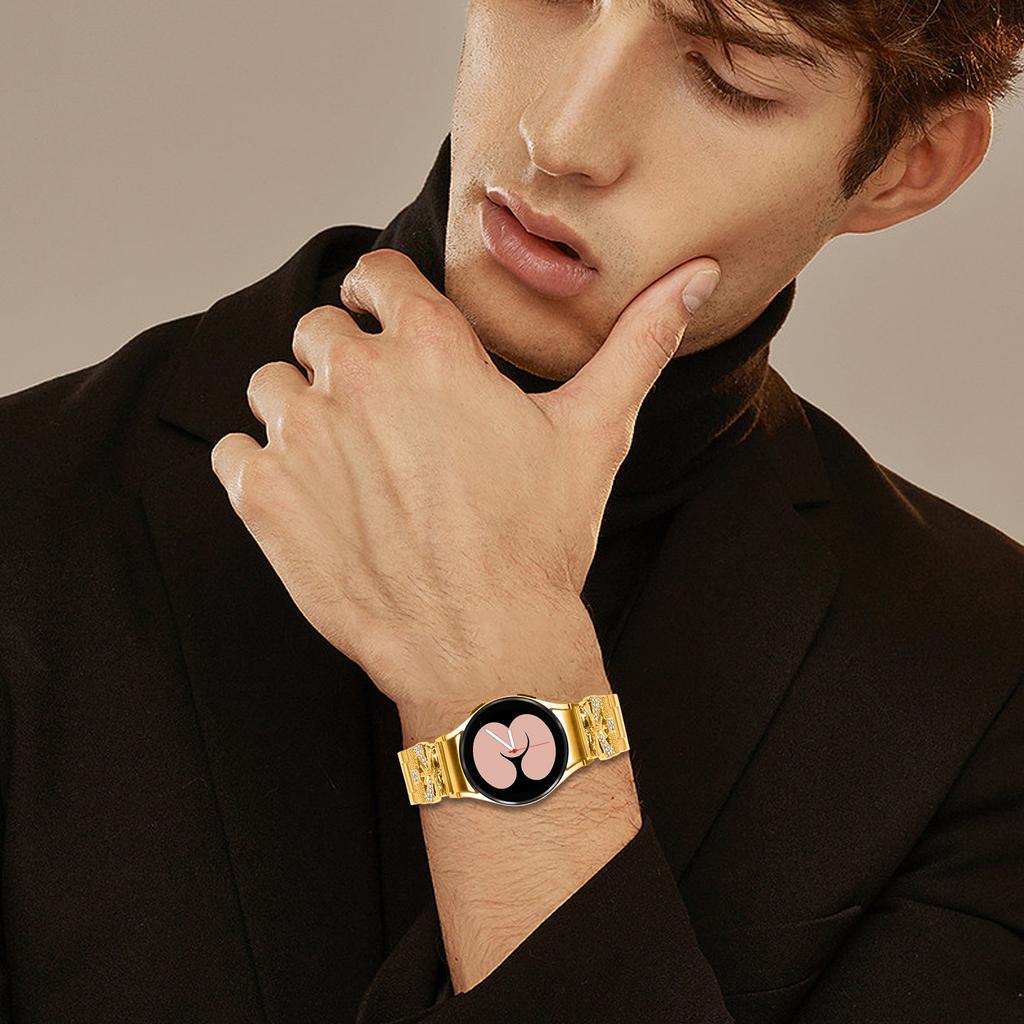 Metal Strap with Quick Release Connector for Samsung Galaxy Watch 5 Pro 45mm/5/5 Active/4/4 Classic/4 Active Butterfly Watch Band