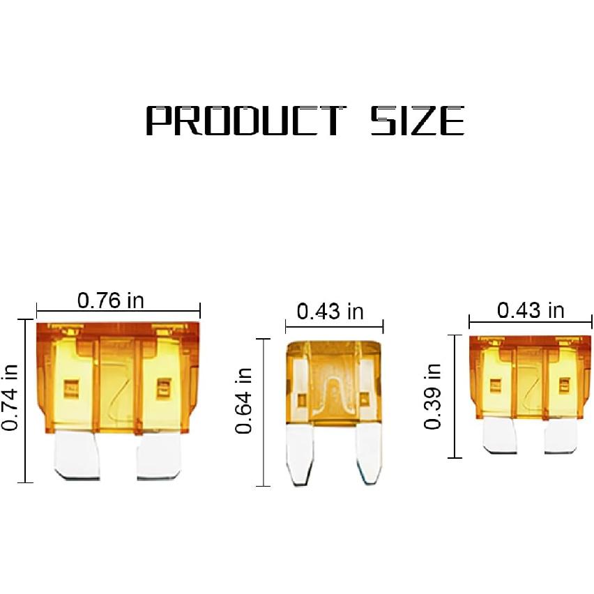 Mandark 306PCS Car Fuses Assortment Kit, Mixed Vehicle Blade Fuses - Standard & Mini & Low Profile Mini Fuse (2A 5A 7.5A 10A 15A 20A 25A 30A