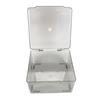 Cosmetic Storage   Box Containers with Hinged Lid Dust Proof Large Capacity Space Saving Clear Plastic Case