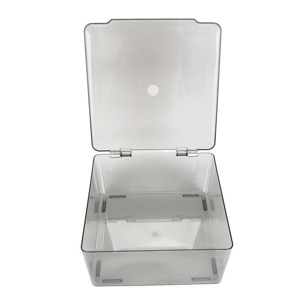 Cosmetic Storage Box Containers with Hinged Lid Dust Proof Large Capacity Space Saving Clear Plastic Case