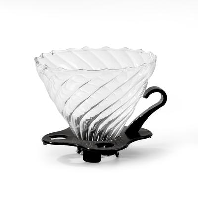 FGIUKC V60 Coffee Dripper Glass Ideal for Outdoor and Coffee Shops 01, Heat-Resistant Cone, 1-2 Cups, Removable, Camping, Activities, Cafes,