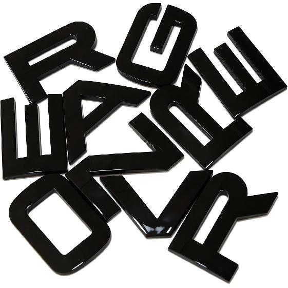 Replacement 3D Raised Decal Letters Front Head ABS Emblem Sports Line Badge Compatible with Range and Rover Tailgate Letter Rear Emblem (Glossy