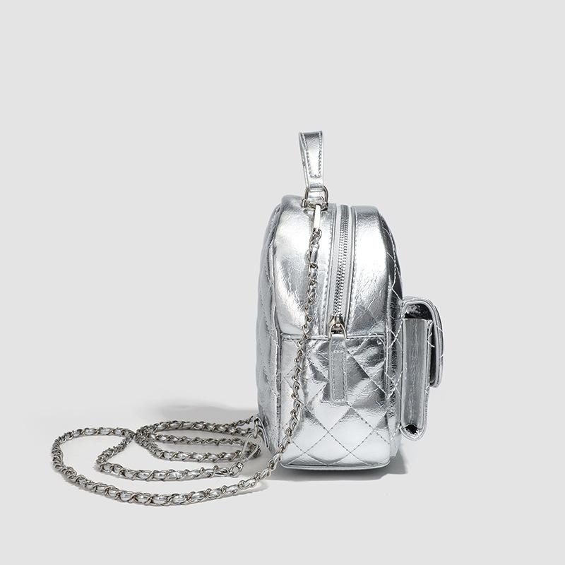 Premium Sense Niche Rhombus Soft Leather Backpack Bag Women 2025 New Fashion Versatile Small Backpack Shoulder Travel Bag