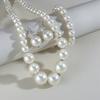 Jewelry, Exaggerated Large Pearl Temperament Neck Chain, Fashionable Versatile Collarbone Chain, Multi-Layer Beaded Necklace For Women