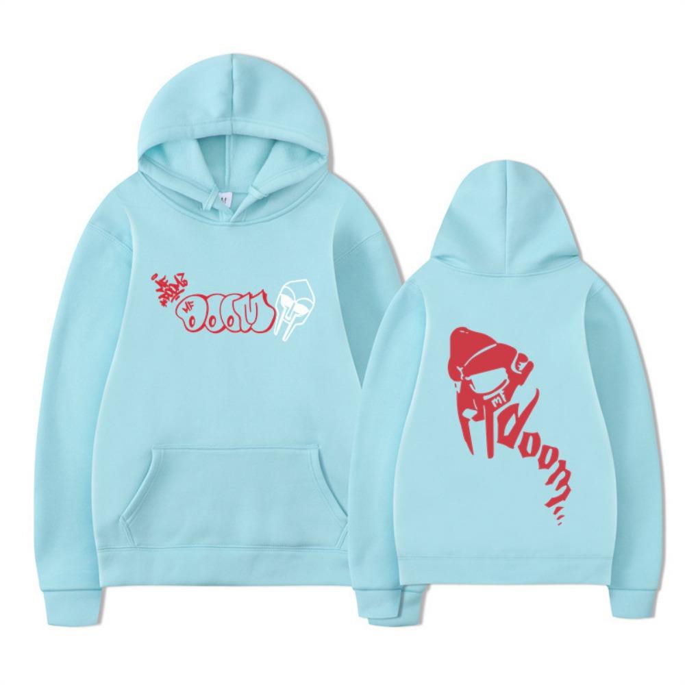 2024 Ny DOOM-hettegenser med trykk og grenseoverskridende mønster i europeisk størrelse for menn og kvinner, hettegenser med trykk og mønstre, høst-/vinterhettegenser