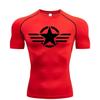 Men's Compression Fitness Sport Running Jogging Tight Gym T-Shirts Athletic Workout Quick Dry Tops Tee Breathable Summer Tight Fit