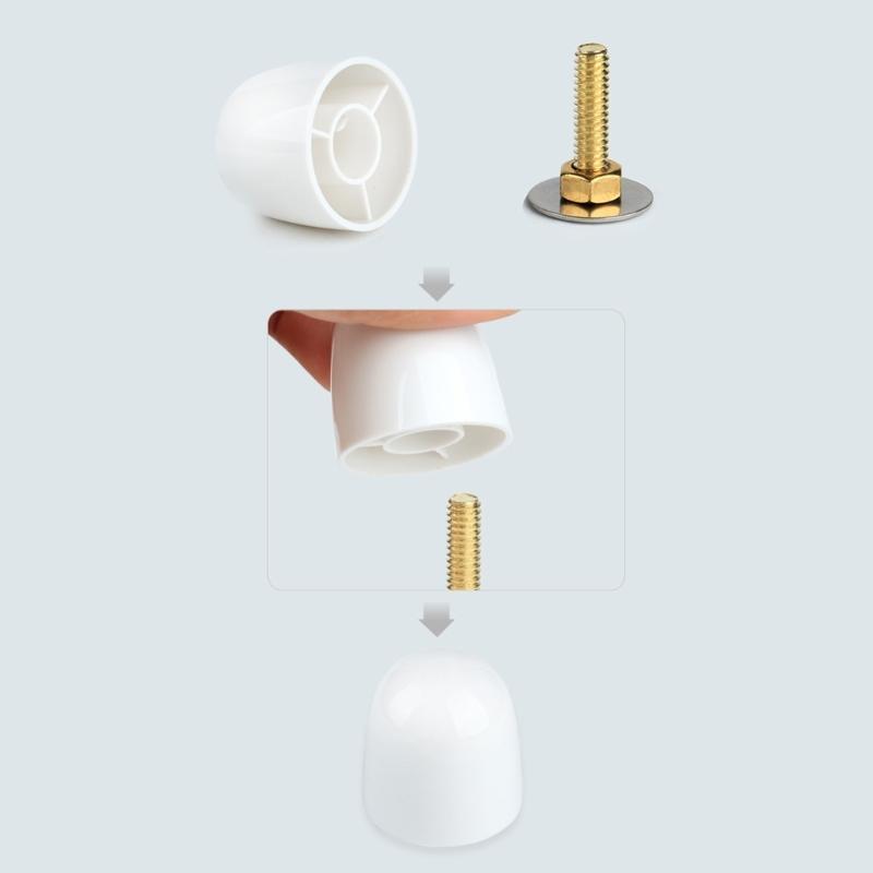 Robustes Toilettenschüssel-Schraubenset mit selbstsichernder Mutter und dekorativen ABS-Kappen für eine sichere Badezimmerbodenmontage