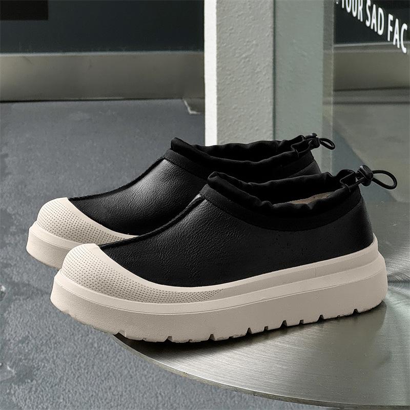 Bottes de neige étoile velours chaussures thermiques coton plateforme chaussures paresseuses bottines courtes couple chaussures pain