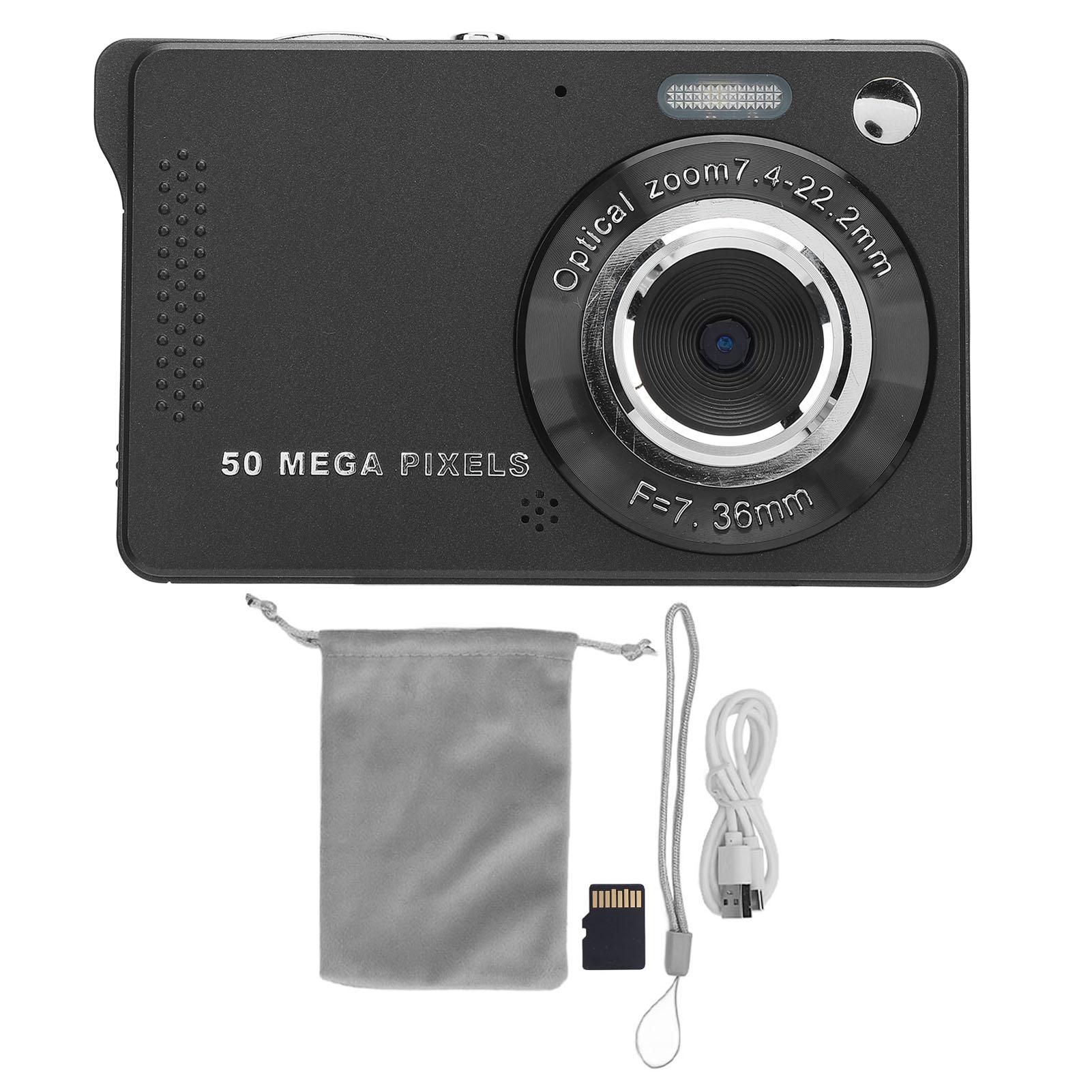 

Цифрова камера 2,8-дюймовий кольоровий IPS-екран 1080P 50 Мп 16-кратне збільшення Заповнює світло Вбудований мікрофон 64G