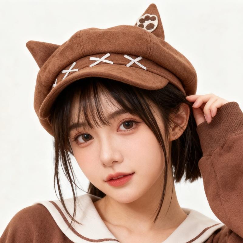 Lovely Bowknot Cats Ear Toddler Hat Durability Easy Wash Polyester Fabric Comfortable For Boys Girls 0 6 Years