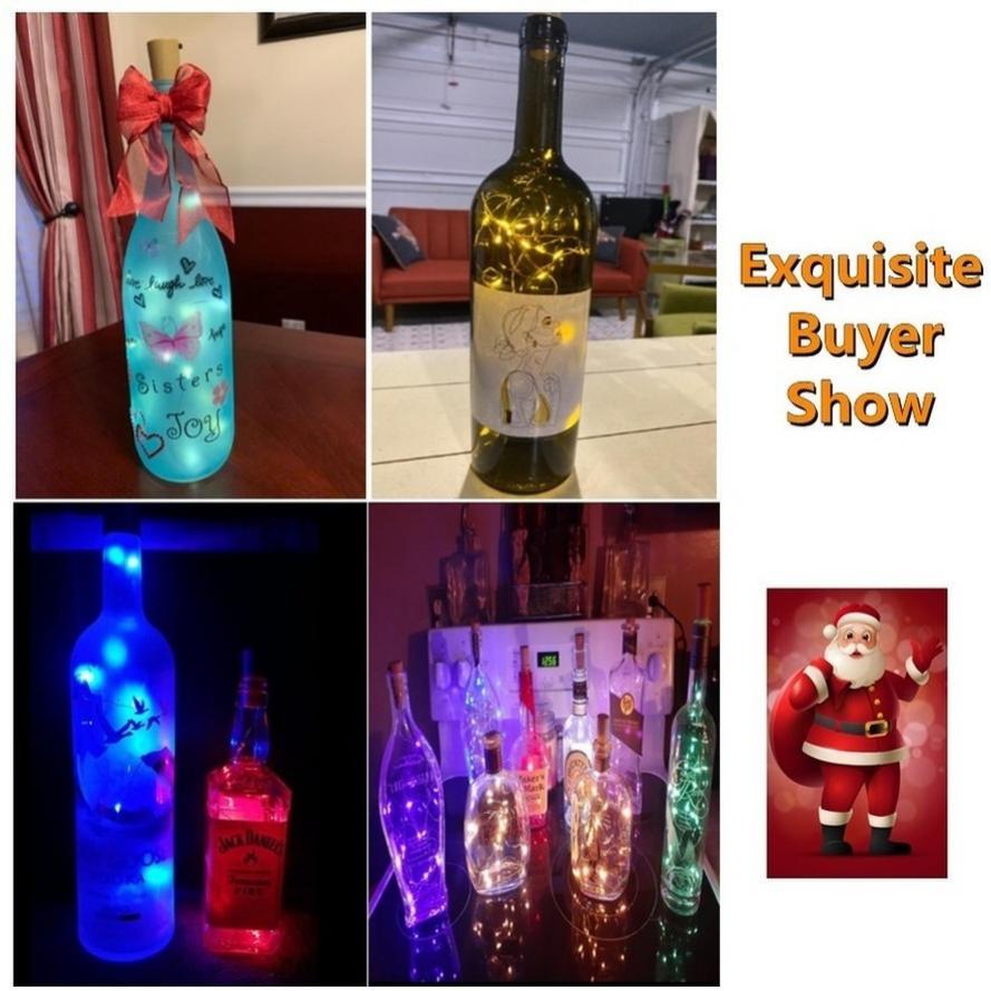 10/6 Pcs Bar LED Wine Bottle Cork String Lights Holiday Decoration Garland Wine Bottle Fairy Lights Christmas String Lights
